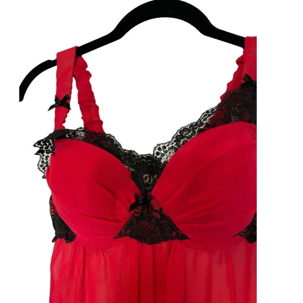 Spanx Bra Women's 32D Red Boudoir Red Negligée Lingerie